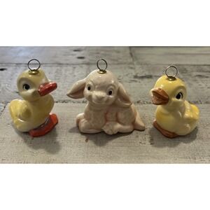 Goebel Easter Ducklings & Lamb Vintage W Germany Porcelain‎ Ornaments - 3 Set